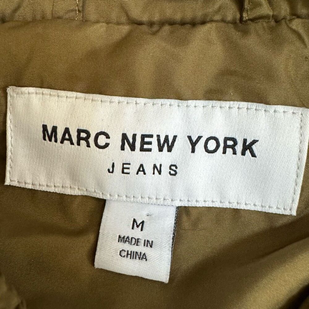Marc New York Womens Quilted Puffer Vest Jacket Size M olive green Pockets - Picture 4 of 7